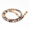 Natural Striped Agate/Banded Agate Bead Strands X-G-K155-A-6mm-14-2