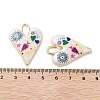 Rack Plating Alloy Enamel Pendants X-FIND-C050-09G-4