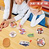 DIY Cattle & Flower Pattern Coaster Diamond Painting Kits DIY-TAC0016-53-26