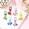 6Pcs Alloy Enamel Pendant Decorations HJEW-YW00171-4