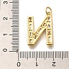 Brass Micro Pave Clear Cubic Zirconia Pendants KK-G521-01G-N-3