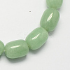 Barrel Shaped Gemstone Natural Green Aventurine Stone Beads Strands G-S114-23-1