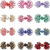 12Pcs 12 Colors Satin Buttons FIND-FG0003-85-1