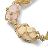 Dyed Natural Quartz Crystal Braided Bead Bracelets BJEW-TA00346-02-2