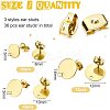 36Pcs 3 Styles Ion Plating(IP) 304 Stainless Steel Stud Earring Findings STAS-BC0002-56-2