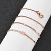 Brass Curb Chains Necklaces for Women NJEW-D302-18RG-1