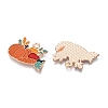 Thanksgiving Day Theme Alloy Enamel Pendants ENAM-T020-35E-2