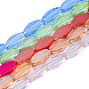 Electroplate Transparent Glass Beads Strands EGLA-Q125-010-1