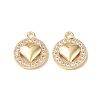 Brass Micro Pave Cubic Zirconia Pendants KK-I702-56G-2
