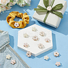 16Pcs 4 Styles Flower Shape Alloy Cabochons JEWB-FG0001-19-5