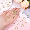 24Pcs 3 Styles Brass Textured Hoop Earrings EJEW-SC0010-89G-4