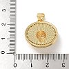Brass Micro Pave Clear Cubic Zirconia Pendants LS-KK-U046-03G-3
