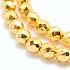 Electroplate Non-magnetic Synthetic Hematite Beads Strands G-L485-03E-G-2