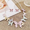 Butterfly Alloy Enamel  Necklace and Earrings Sets for Women FS-WGFD103-03-1