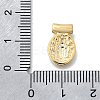 Religion Theme Brass Hammered Pendants KK-V010-09GP-03-3