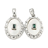 Brass with Cubic Zirconia with Sea Shell Pendants KK-Q820-19P-1