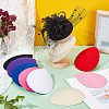 8Pcs 8 Colors Teardrop EVA Mini Hat Fascinator Base AJEW-NB0005-98-4