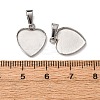 304 Stainless Steel Pendant Cabochon Settings STAS-D379-02B-P-3