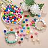 50Pcs Silicone Beads Round Rubber Beads 15MM Loose Spacer Beads for DIY Supplies Jewelry Keychain Making JX474A-4