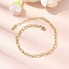Brass Cable Chain Bracelet for Women BJEW-A065-10G-2