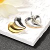304 Stainless Steel Two Tone Stud Earrings EJEW-F355-04GP-03-5