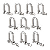 304 Stainless Steel D-Ring Anchor Shackle Clasps STAS-WH0033-56A-1