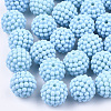 Rubberized Style Acrylic Beads MACR-T022-02C-1