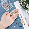 12 Pairs 12 Colors Transparent & Opaque Resin & Walnut Wood Stud Earring RESI-FH0001-42-3