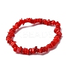 10Pcs 10 Colors Dyed Natural Freshwater Shell Beaded Stretch Bracelets for Men Women BJEW-JB12478-3