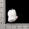 Flocking Opaque Resin Pendants RESI-G123-01F-3