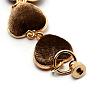 Alloy Plush Cloth Fabric Heart Link Chain for DIY Keychains AJEW-WH0188-88E-3