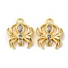 Brass Micro Pave Cubic Zirconia Charms LS-KK-Q809-01G-1