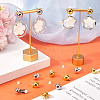 40Pcs 2 Colors Brass Clip-on Earring Findings KK-SP0001-13-4
