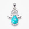 Dyed Synthetic Turquoise Pendants G-G651-A06-2