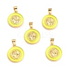 Brass Enamel Pendants KK-P209-03G-03-RS-1