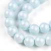 Baking Paint Pearlized Glass Pearl Bead Strands HY-N002-4mm-B01-4