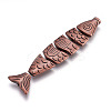 Alloy Fish Beads PALLOY-A13083-R-NR-2