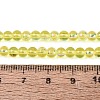 Electroplate Transparent Glass Beads Strands EGLA-Q132-4MM-A19-4