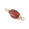 Gradient Color Natural Amber Nuggets Connector Charms PALLOY-JF04988-4