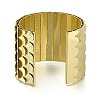 Alloy European American Exaggerated Open Cuff Fish Scale Pattern Bangles for Women BJEW-L697-002G-3