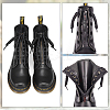 PU Leather Lace-in Boot Zipper Inserts DIY-WH0043-51AB-01-4
