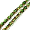 Electroplate Transparent Glass Beads Strands EGLA-Q127-A01-01F-1