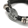 PU Imitation Leather Braided Cord Bracelets BJEW-P329-01A-AS-2