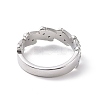 Crystal Rhinestone Oval Bar Finger Ring RJEW-D120-04P-3