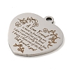 Non-Tarnish 201 Stainless Steel Pendants STAS-L079-25P-05-2