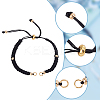 10Pcs 5 Colors Braided Nylon Cord Slider Bracelet Makings AJEW-GO00047-5