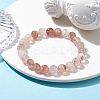 Natural Ferruginous Quartz Stretch Bracelets for Women BJEW-JB10088-01-2