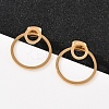 304 Stainless Steel Ring Stud Earrings EJEW-I320-12G-1
