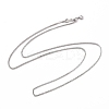 Anti-Tarnish Rhodium Plated 925 Sterling Silver Wheat Chains Necklace for Women STER-I021-02B-P-1