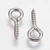 Tarnish Resistant 304 Stainless Steel Screw Eye Pin Peg Bails LS-X-STAS-K171-52P-12x5mm-1